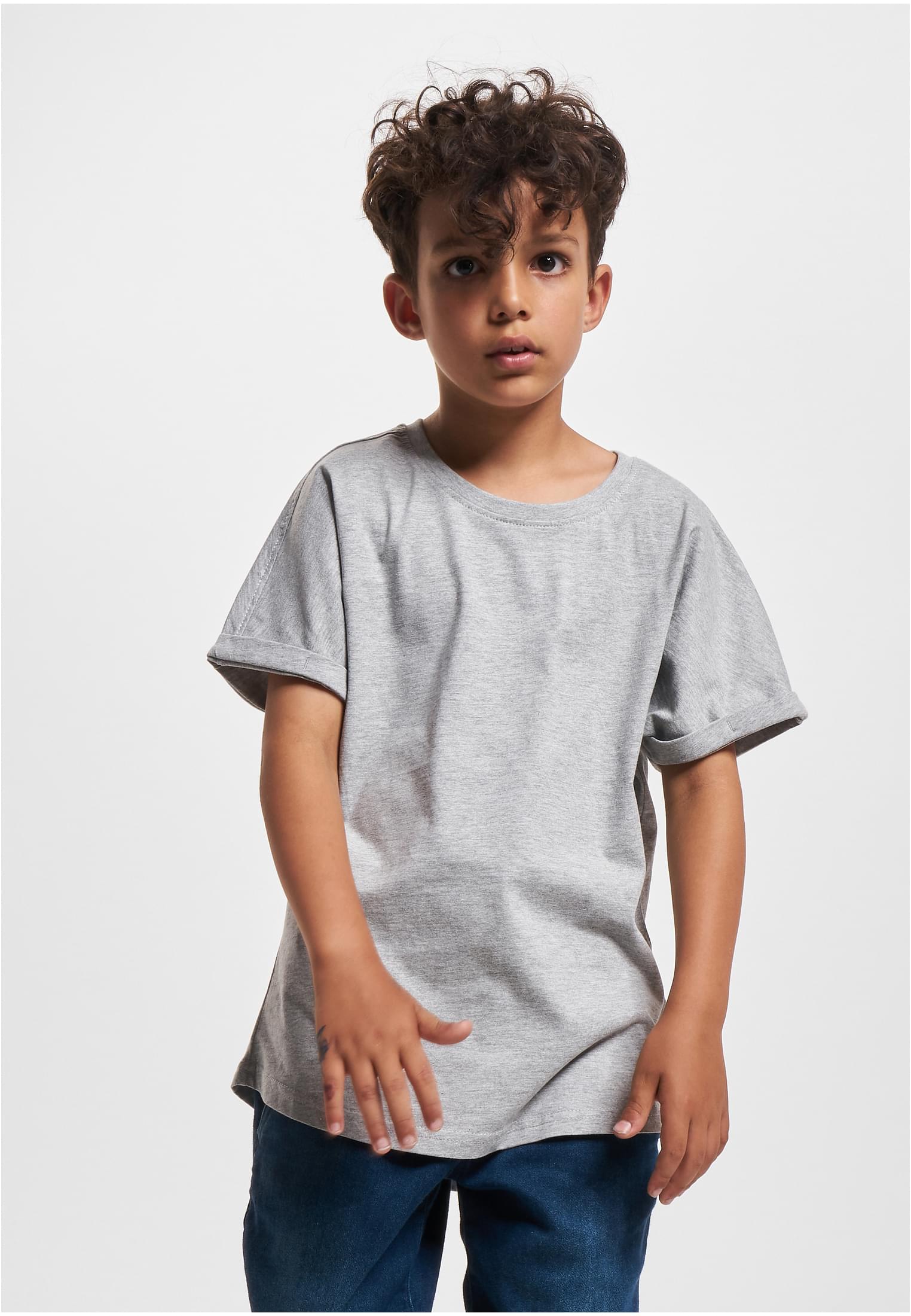 Long Shaped Turnup Tee Boys' T-Shirt - Grey