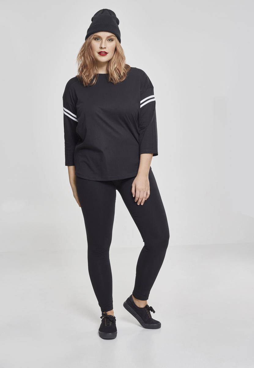 Women's Striped T-shirt L/S With Sleeves Blk/wht