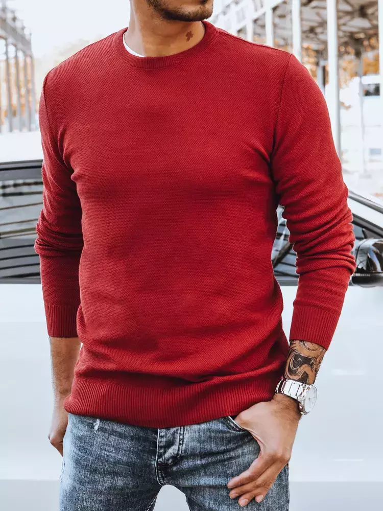 Men's classic burgundy sweater Dstreet