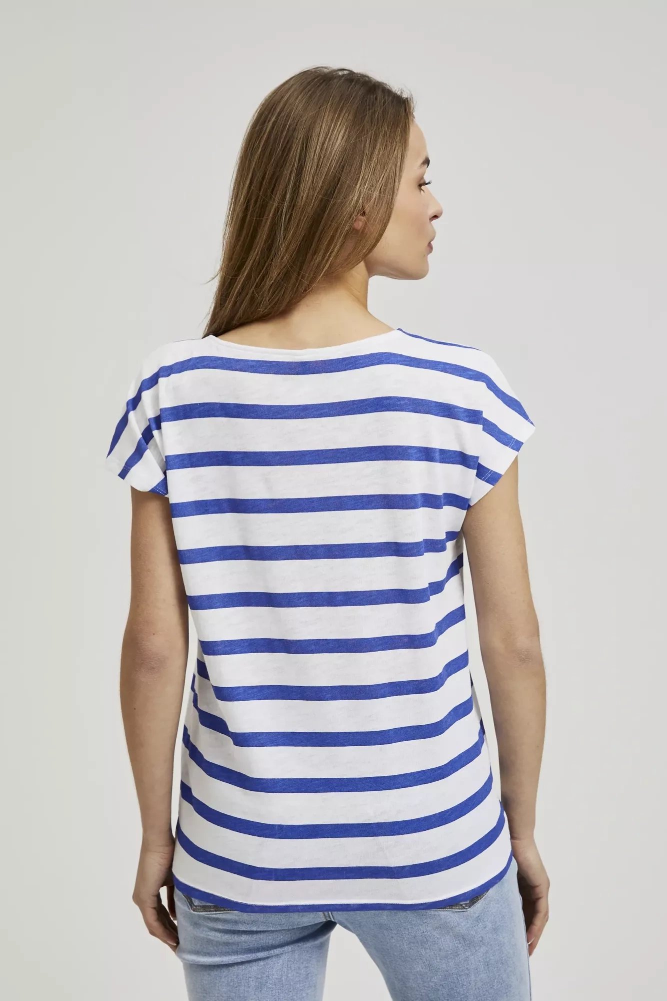 Women's T-shirt MOODO - white/blue