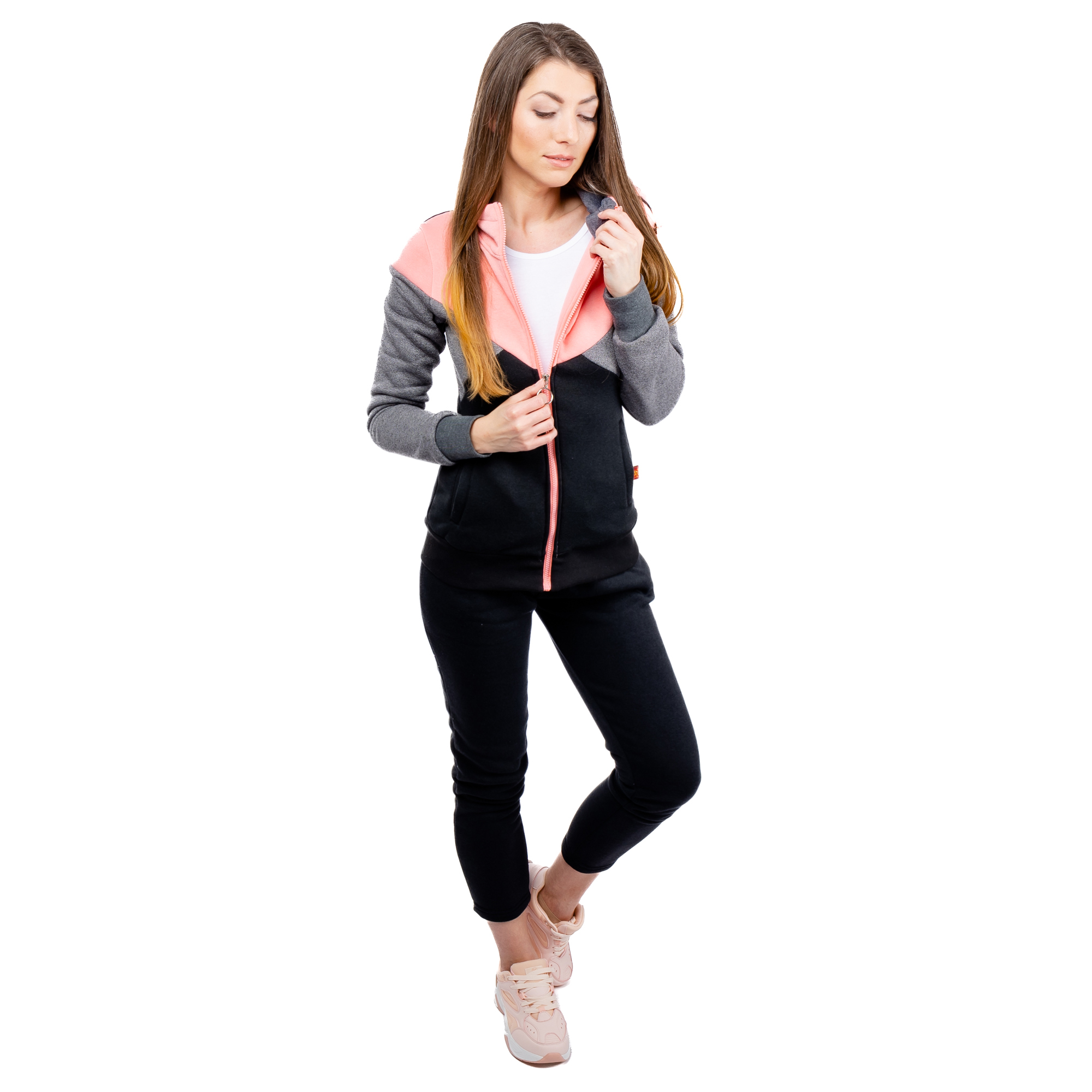 Women&#039;s tracksuit GLANO - black/pink