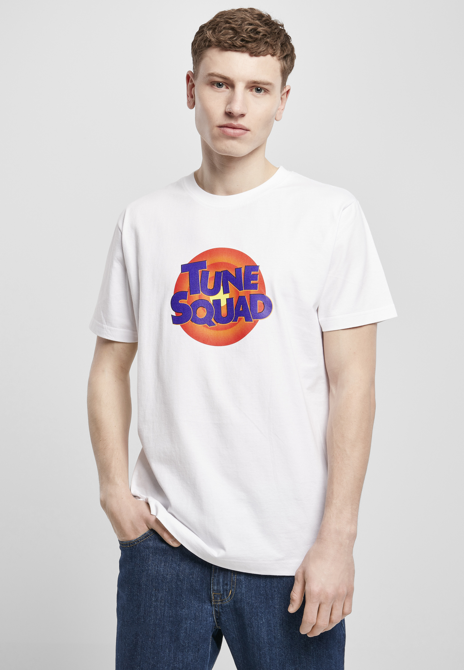 White T-shirt With Space Jam Tune Squad Logo