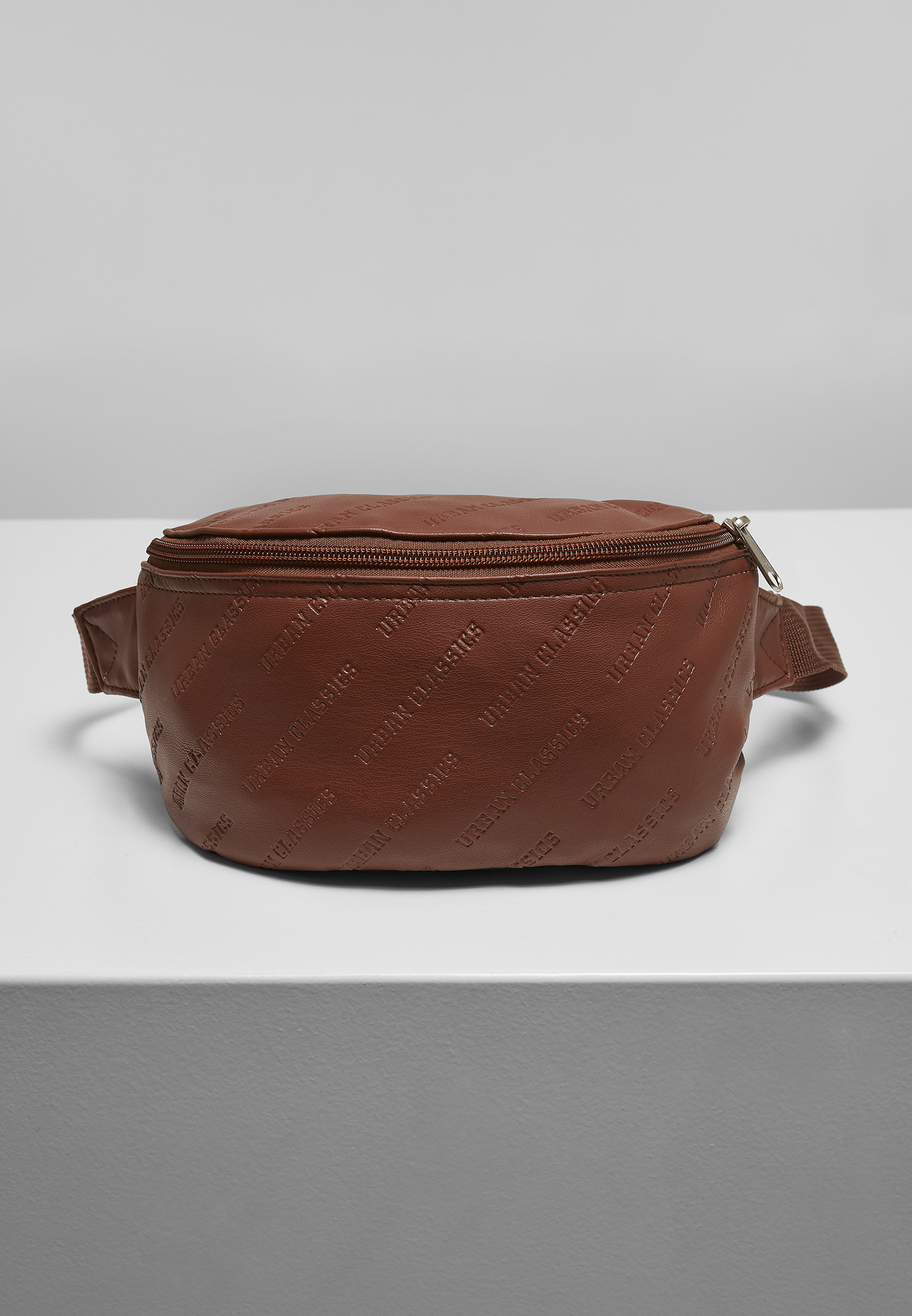 Hip Bag Synthetic Leather Brown