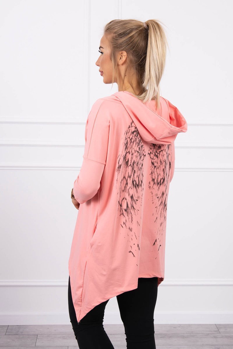 Sweatshirt with apricot wings print