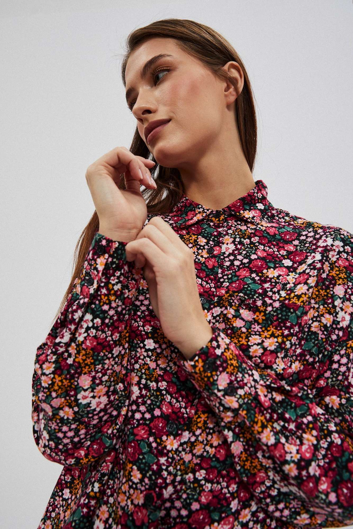 WOMEN'S SHIRT L-KO-4015 BLACK