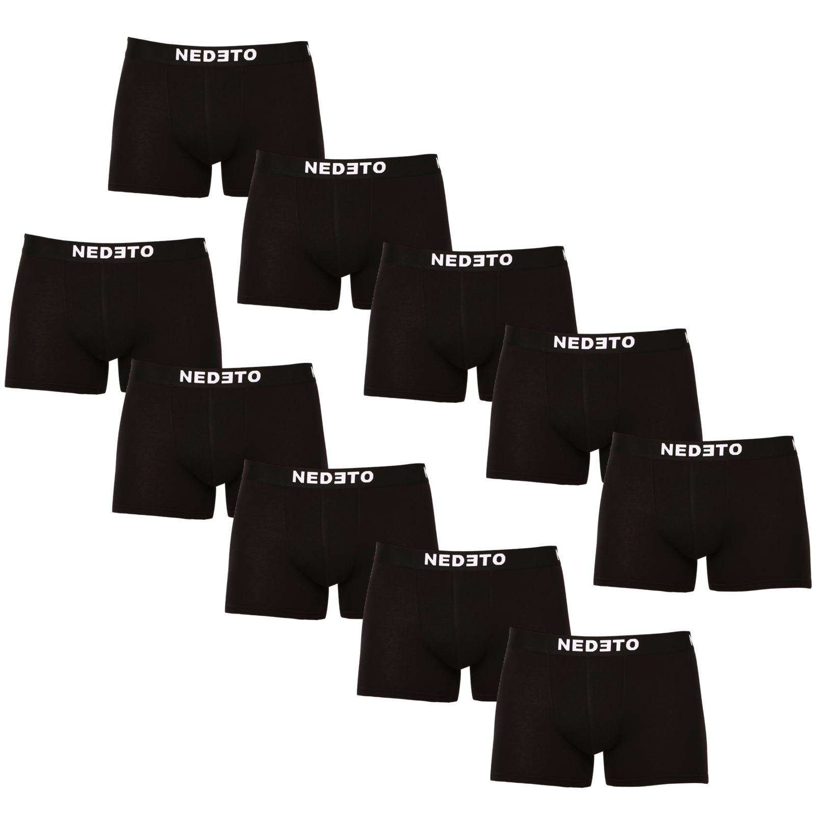 10PACK Men's Boxers Nedeto black