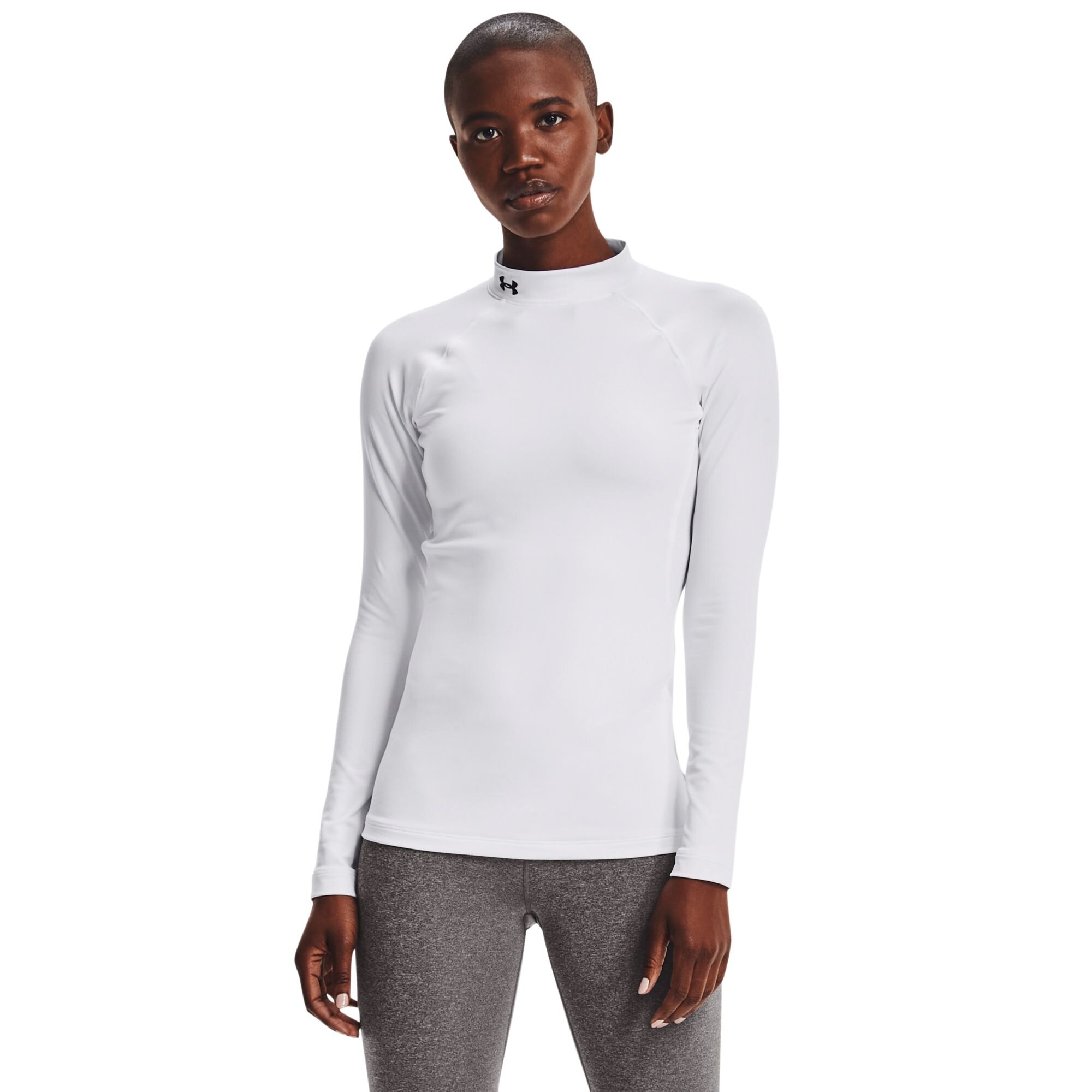 Bílé dámské tričko Under Armour UA CG Authentics Mockneck