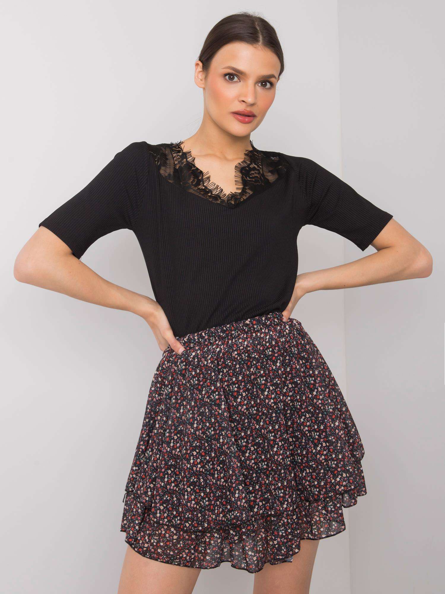 Black Blouse With Lace By Salen RUE PARIS