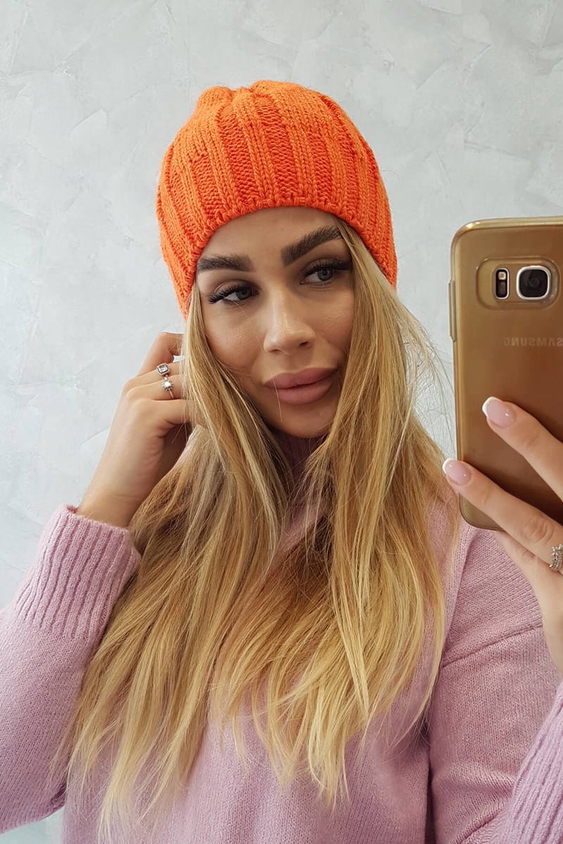 Beanie with fleece Ida K320 orange