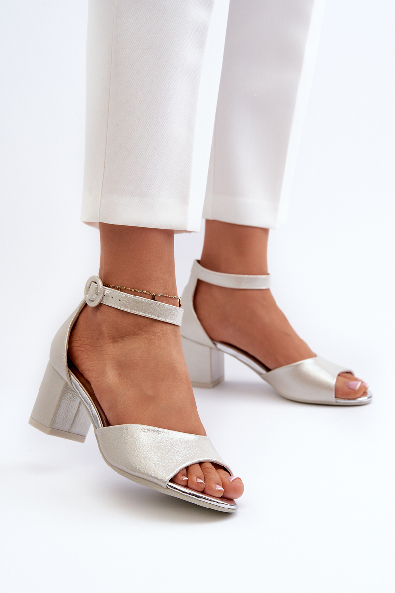 Leather Sandals With Heel Vinceza 23