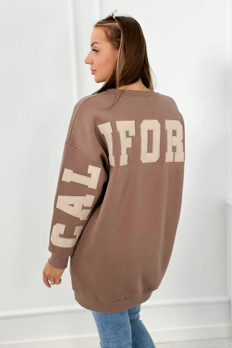 Insulated Sweatshirt With California Mocca Inscription