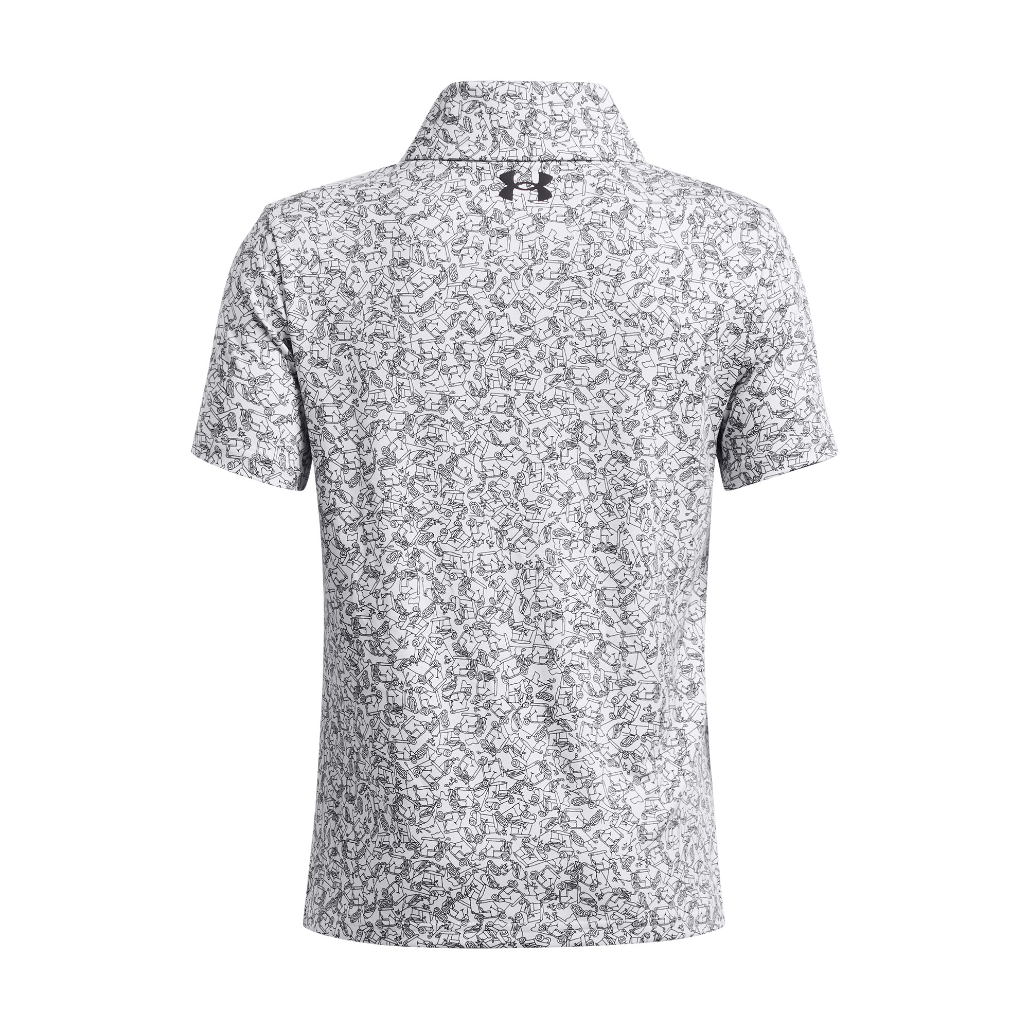 UA Playoff Printed Polo-WHT