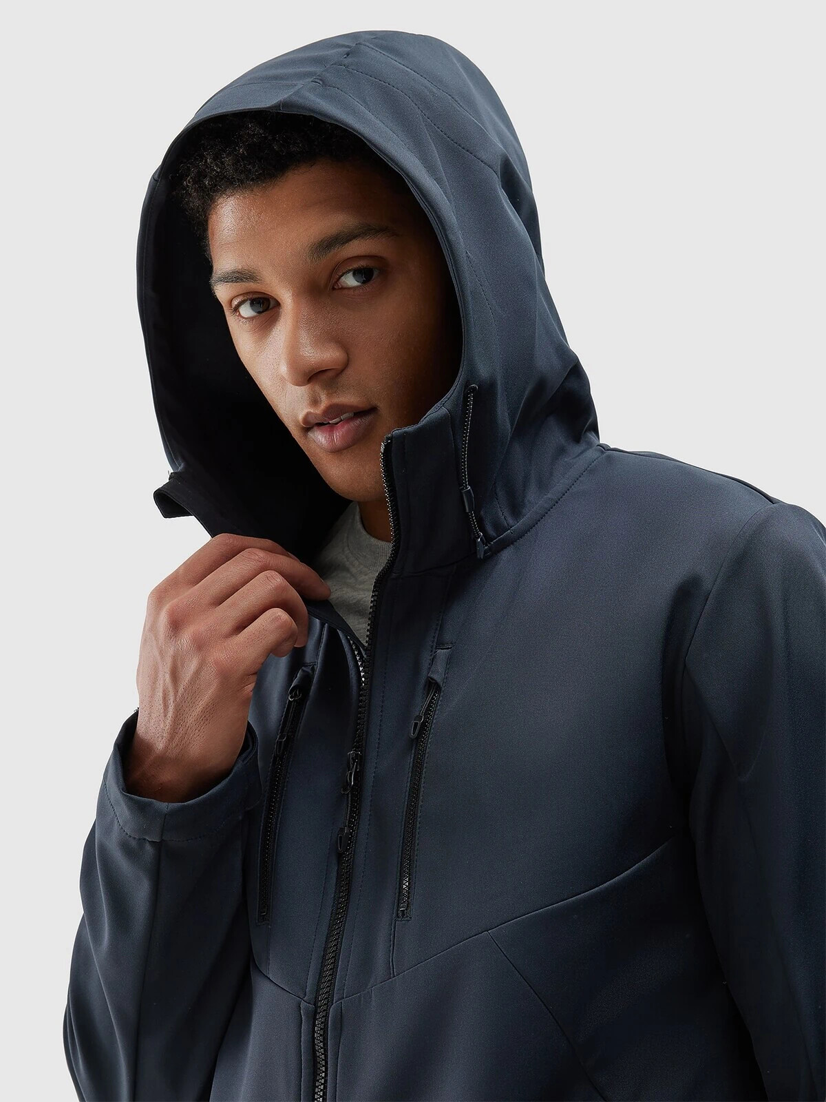 Men&#039;s windproof softshell jacket 8000 4F membrane - grey