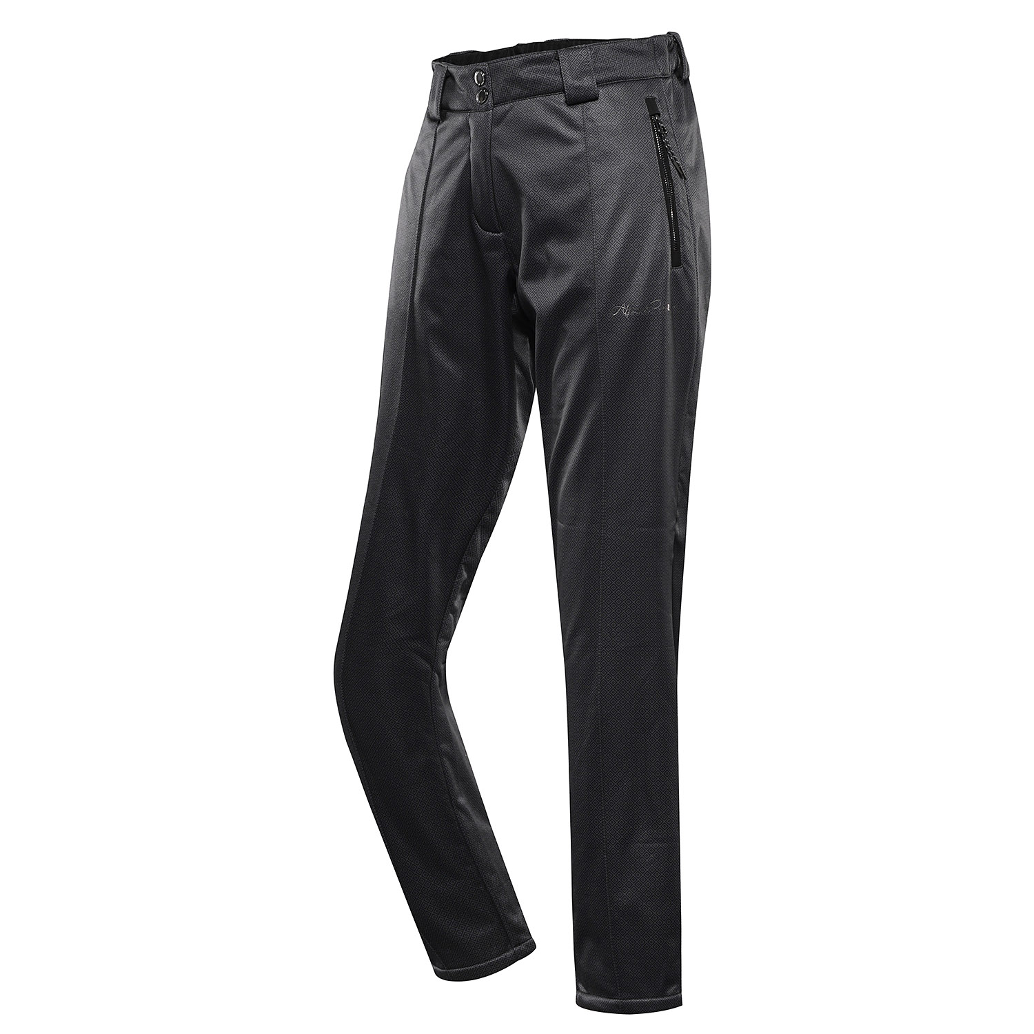 Women's Ski Softshell Pants ALPINE PRO UFEDA Black Variant Pa