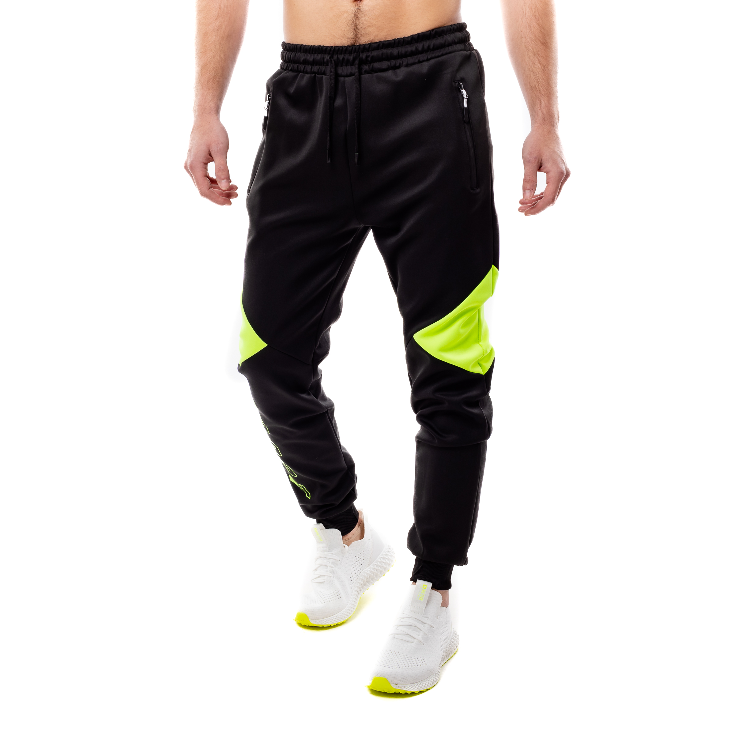 Men ́s Sweatpants GLANO - Black With Green Wedge