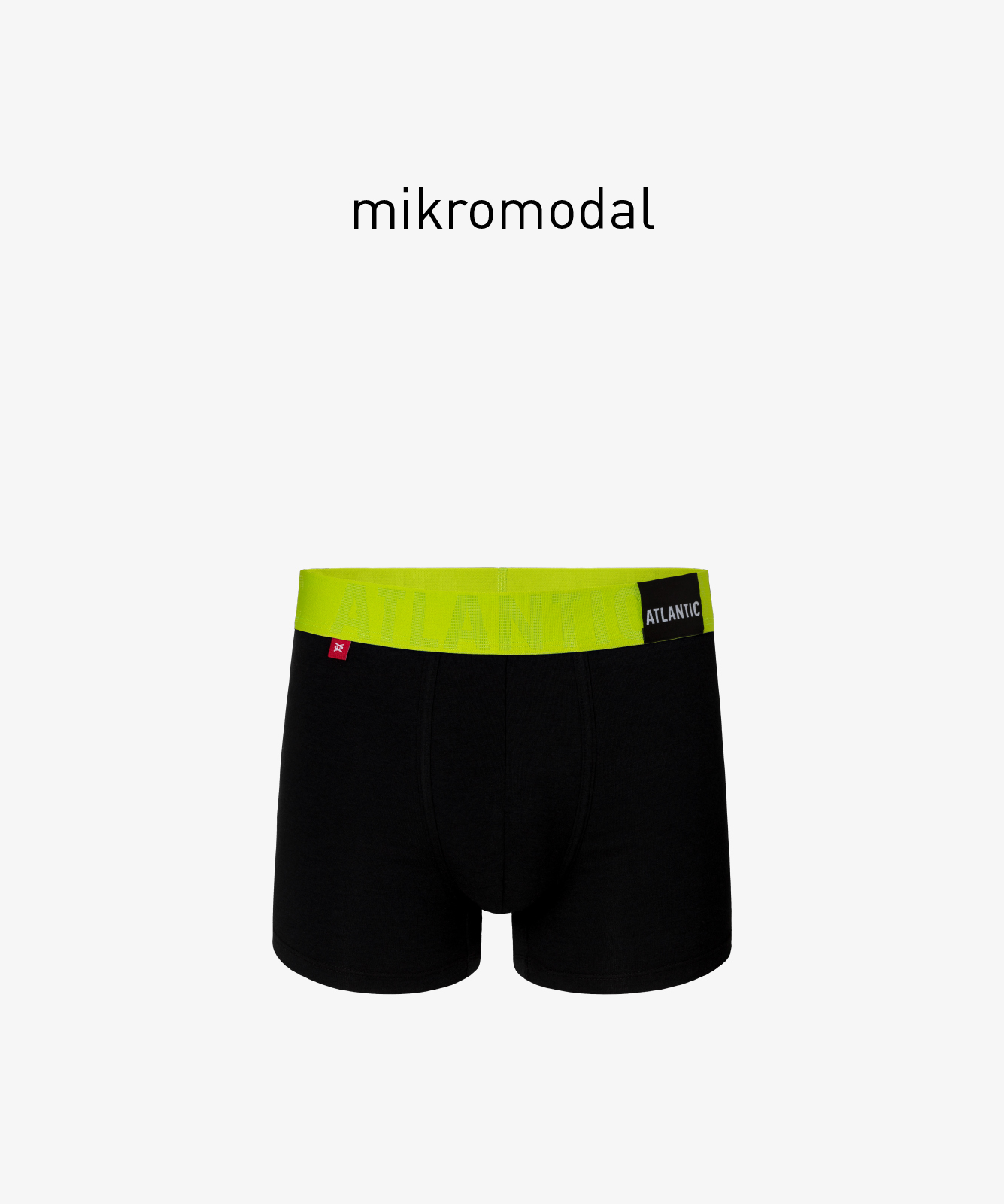 Man boxers ATLANTIC PREMIUM with mikromodal - black/yellow