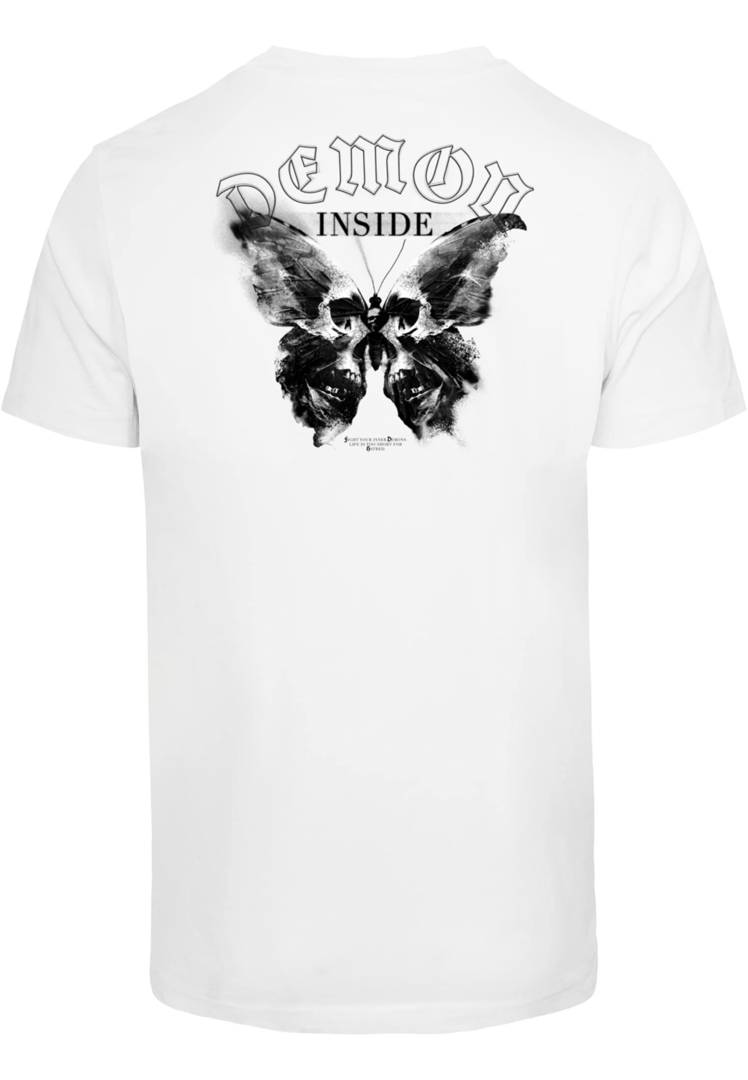 Men's T-shirt Skull Butterfly white