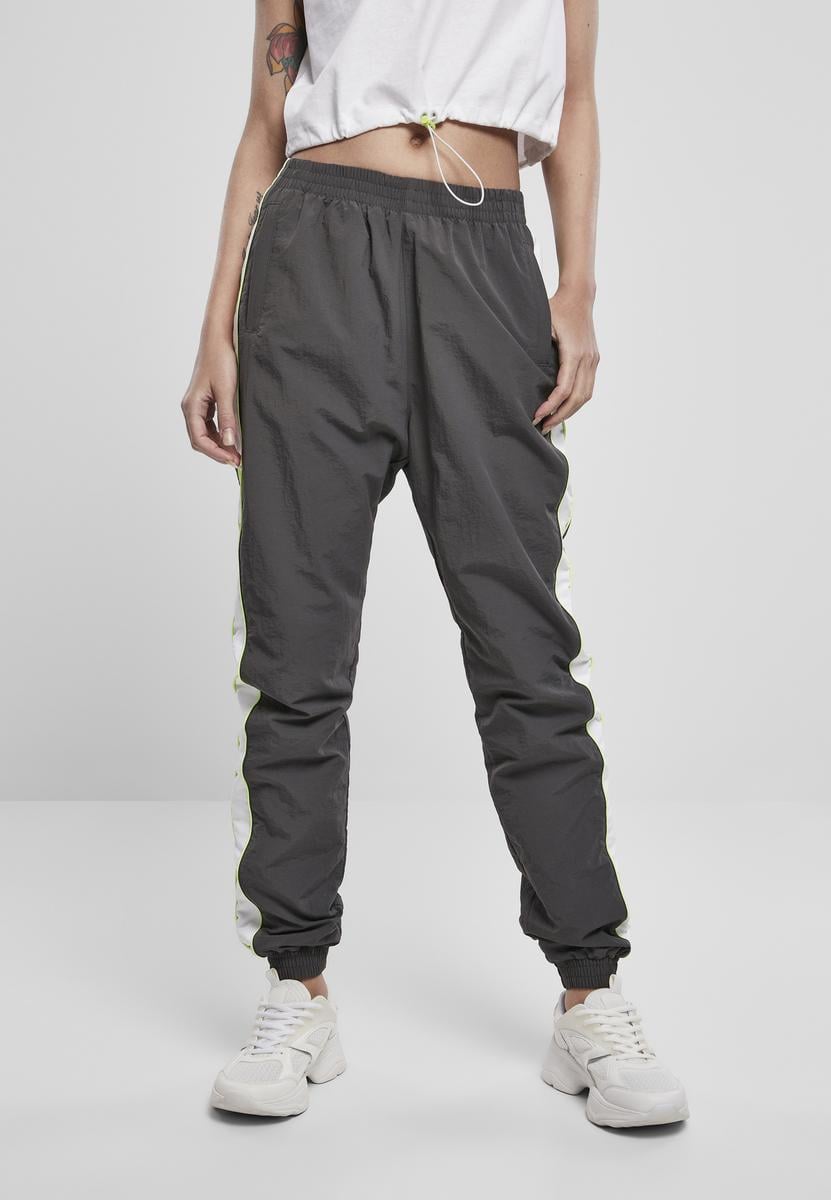 Women's Piped Track Pants Darkshadow/electriclime