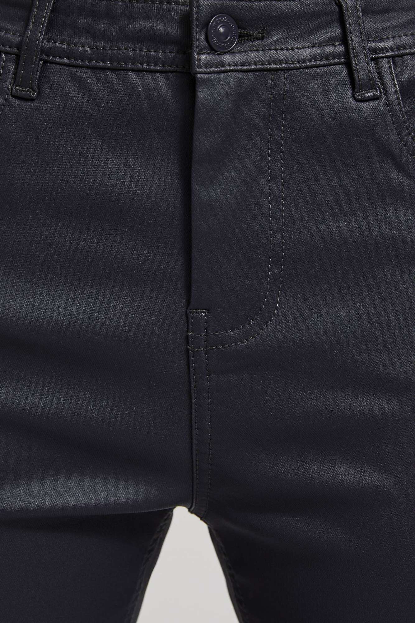 Marisse Waxed Skinny Trousers, Gray