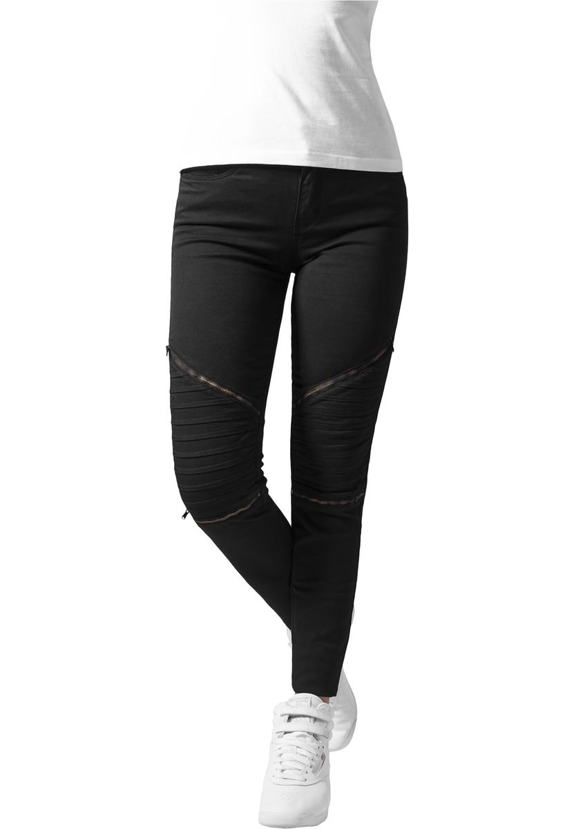 Women's Stretch Biker Trousers Black