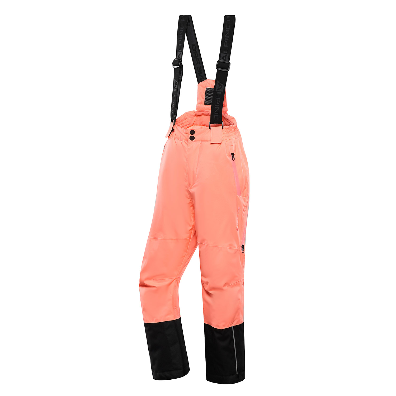 Children's Ski Pants With Ptx Membrane ALPINE PRO FELERO Neon Salmon