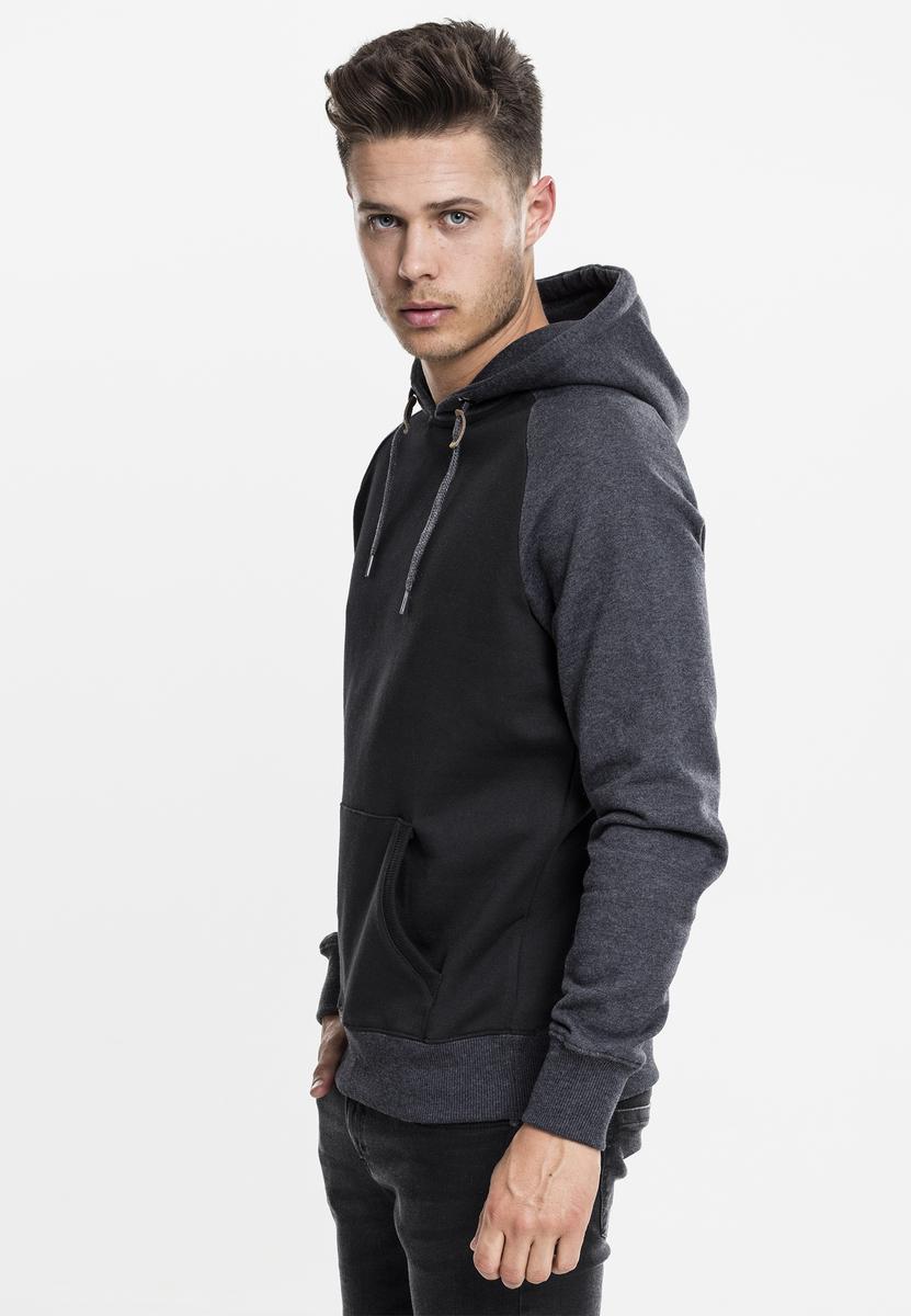 Raglan Contrast Hoody BLK / Cha