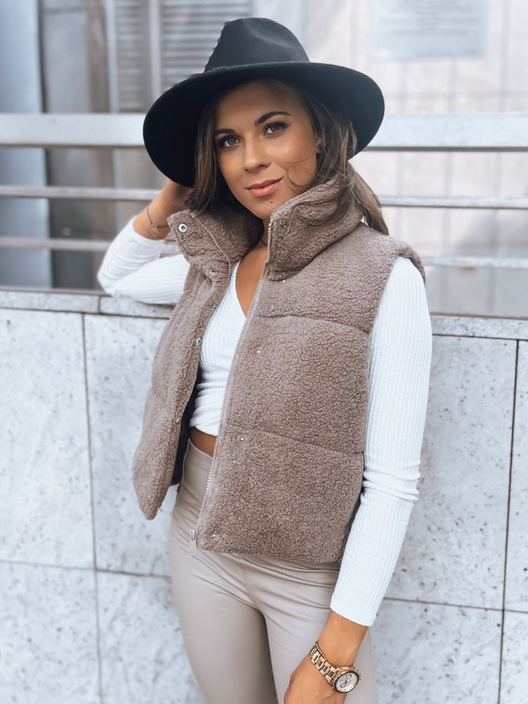 Women's Vest A'la Lamb BEEWARM Camel Dstreet