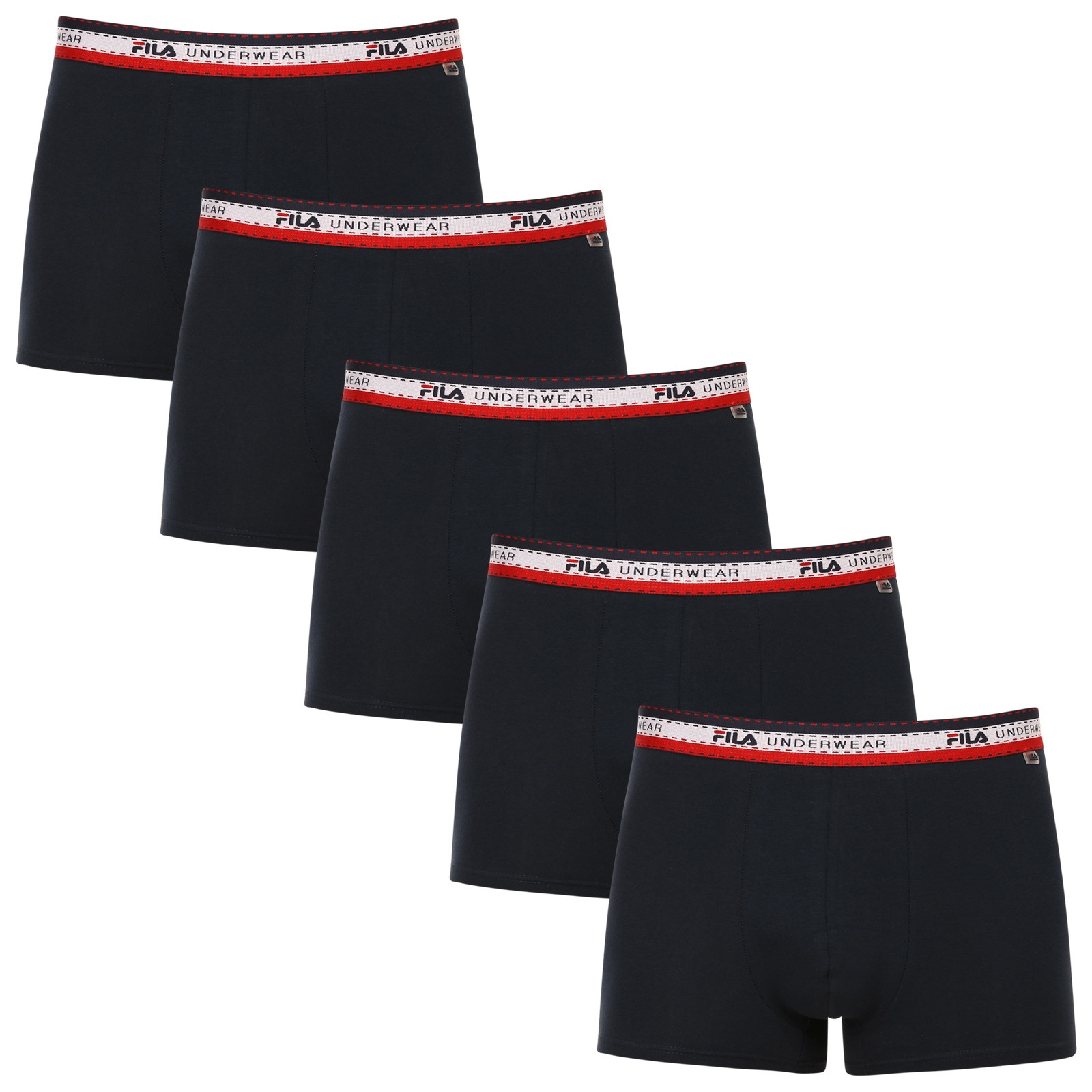 5PACK Men's Boxers Fila Dark Blue