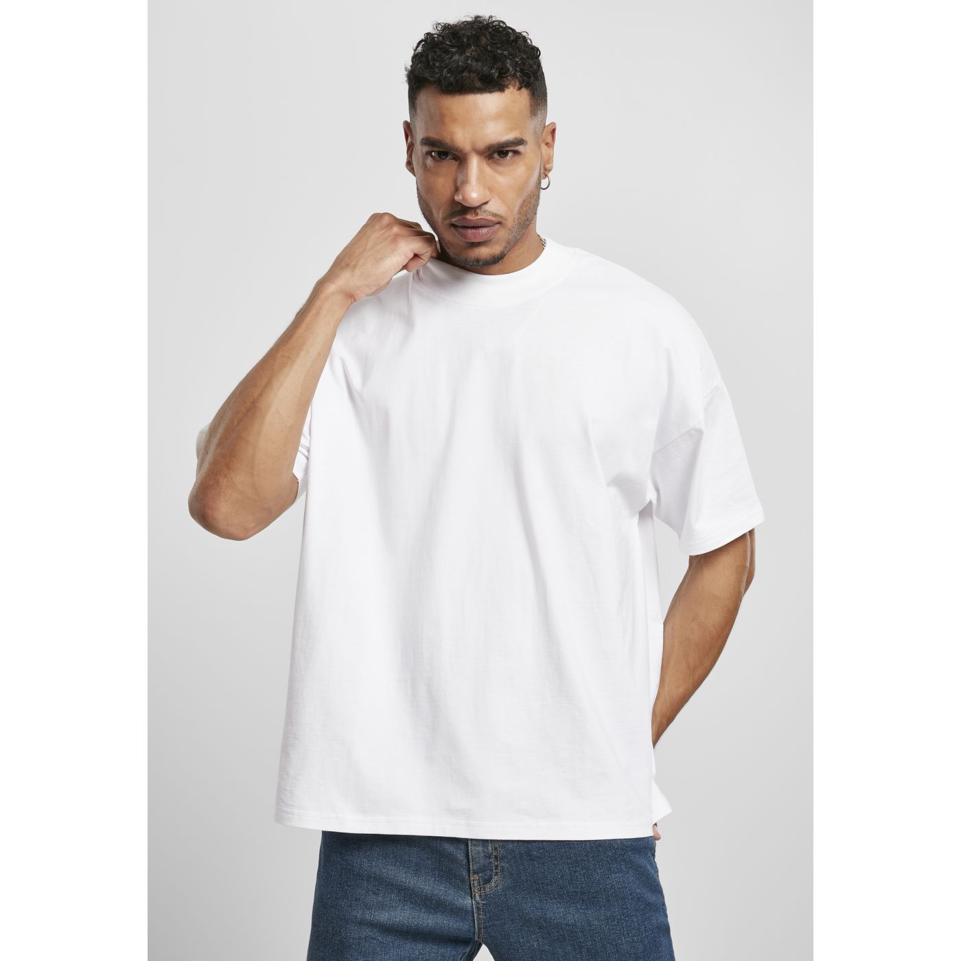 Oversized T-shirt With Neckline And Neck White