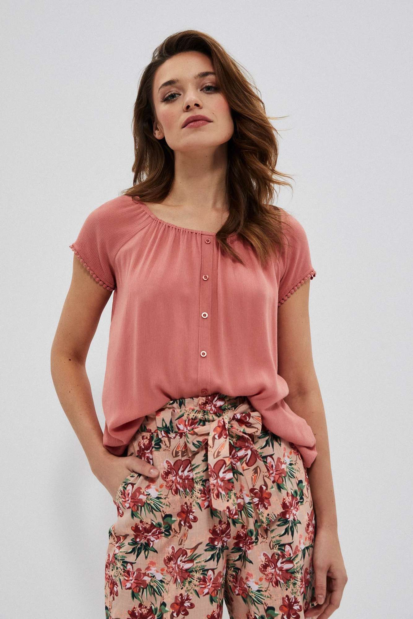 Smooth viscose blouse