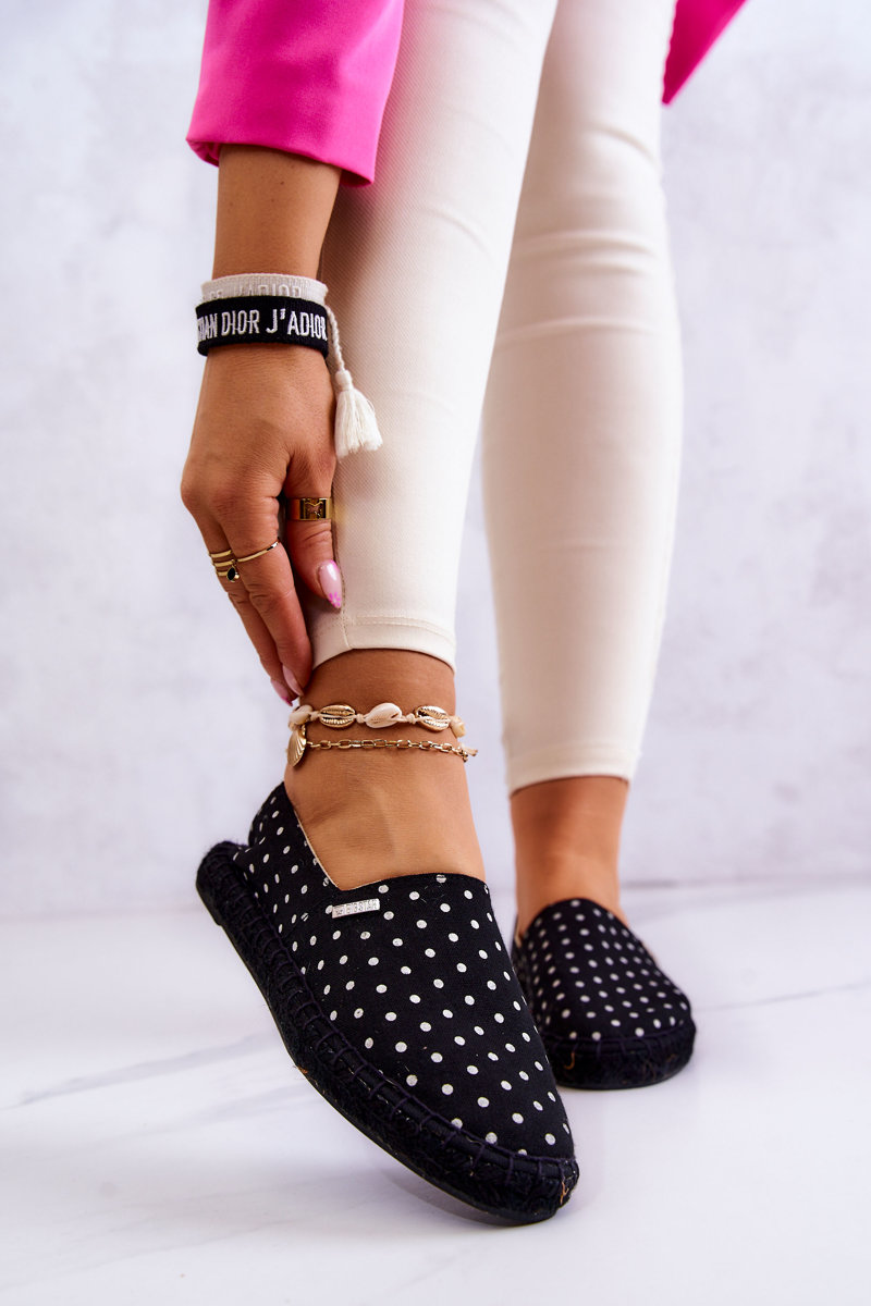 Dámské módní espadrilky Polka Dots Big Star - černé