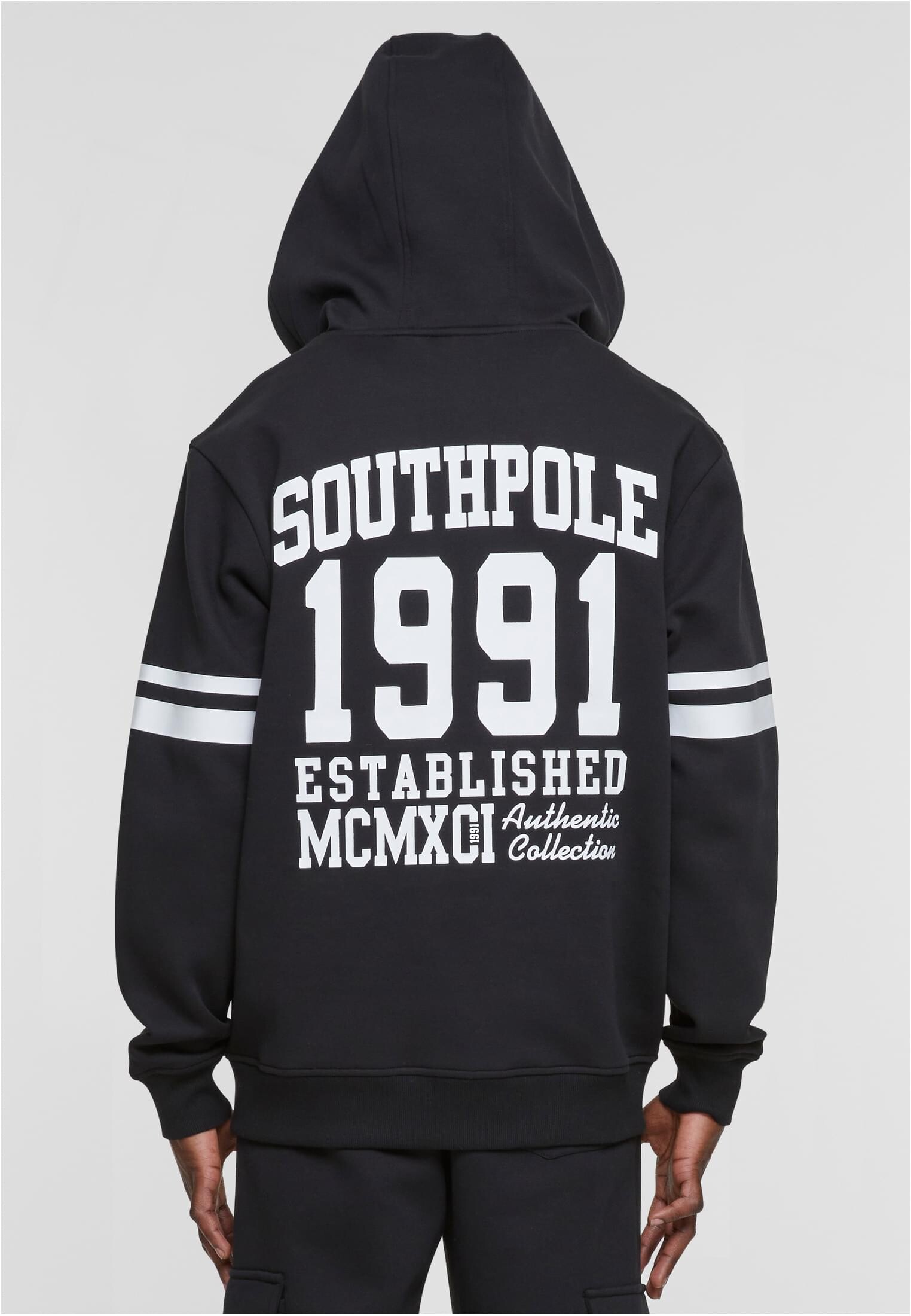 Men&#039;s Southpole College Zip Hoody black/white