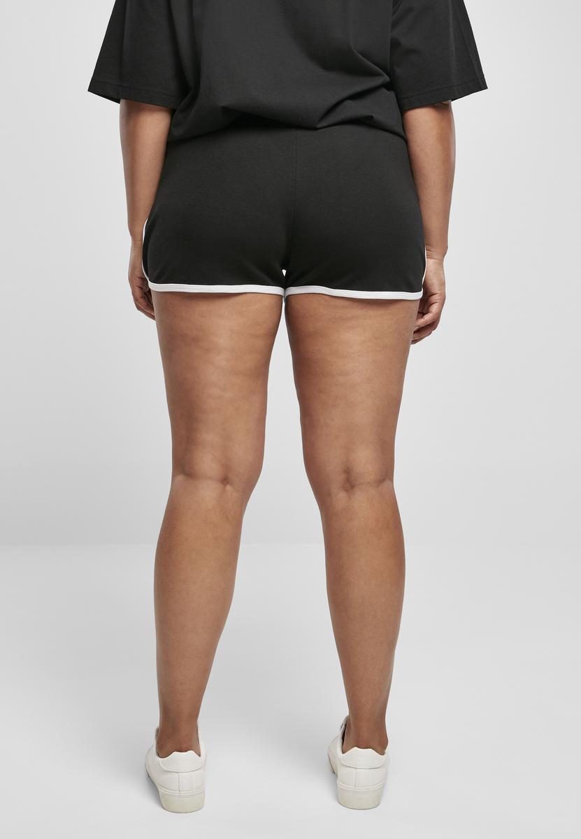 Doamnelor Organic Interlock Retro Hotpants negru / alb