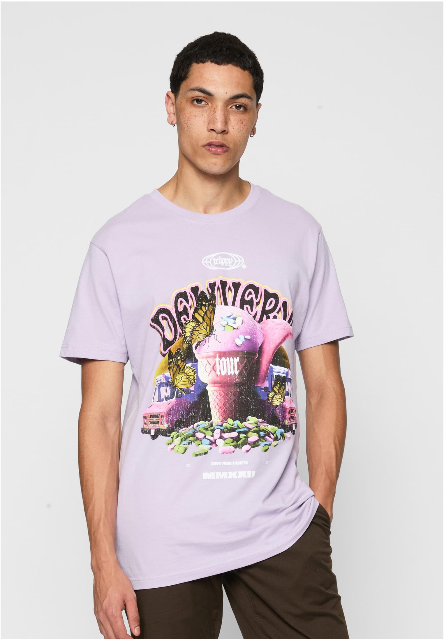 Trippy Delivery Tee Lilac