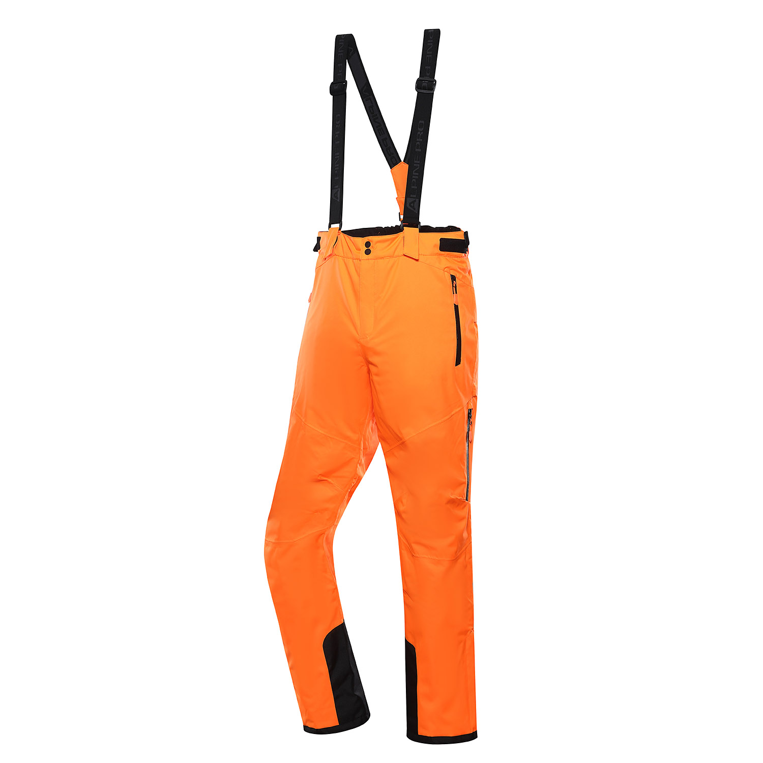 Men's ski pants with membrane ALPINE PRO LERMON neon shocking orange