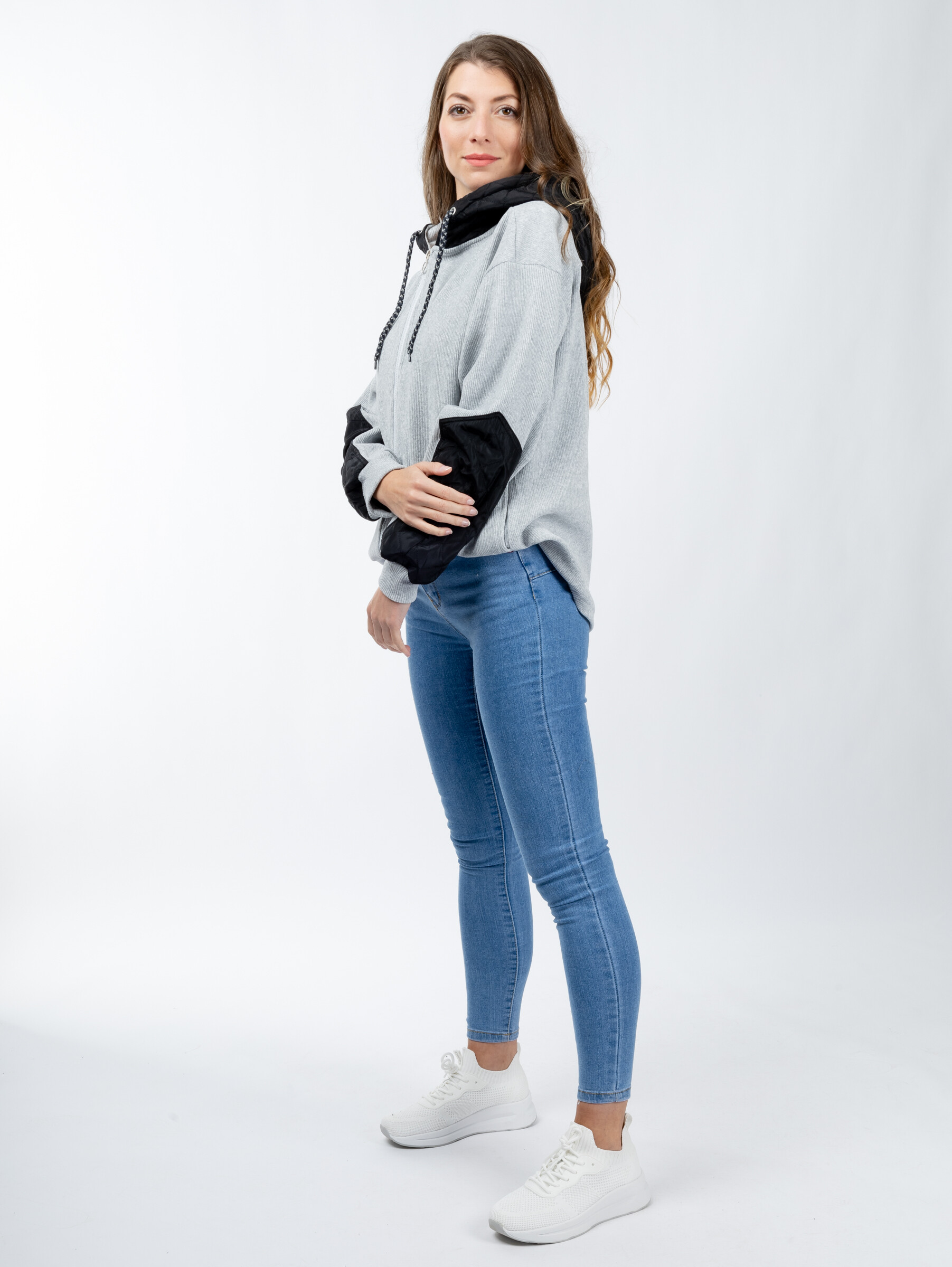 Women&#039;s sweatshirt GLANO - light grey