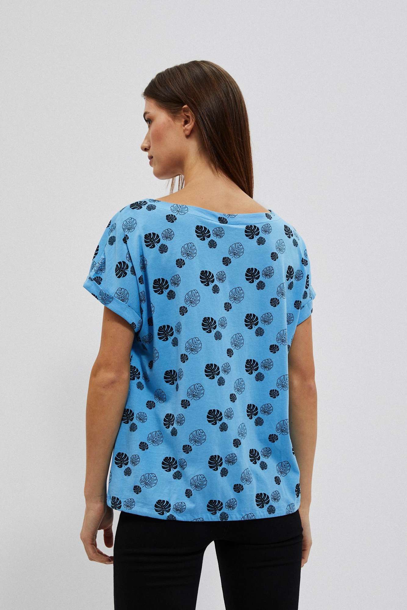 WOMEN'S T-SHIRT L-TS-4021 L.Blue