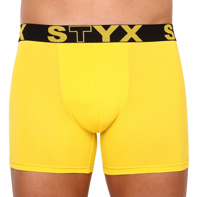 Men's Boxers Styx Long Sports Rubber Yellow