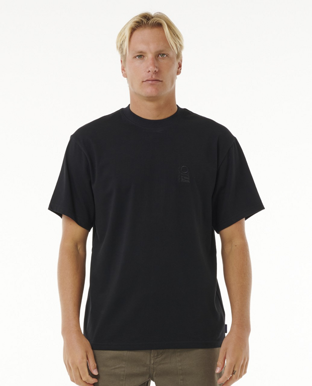 Rip Curl SEARCH EMBROIDERY TEE Black T-shirt