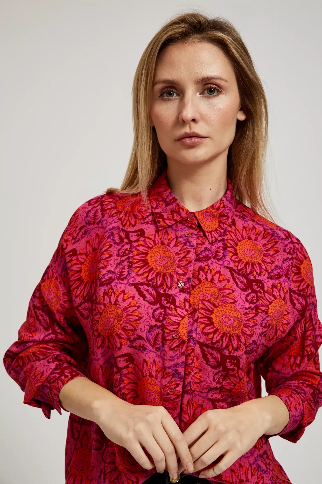 Women's shirt MOODO - dark pink