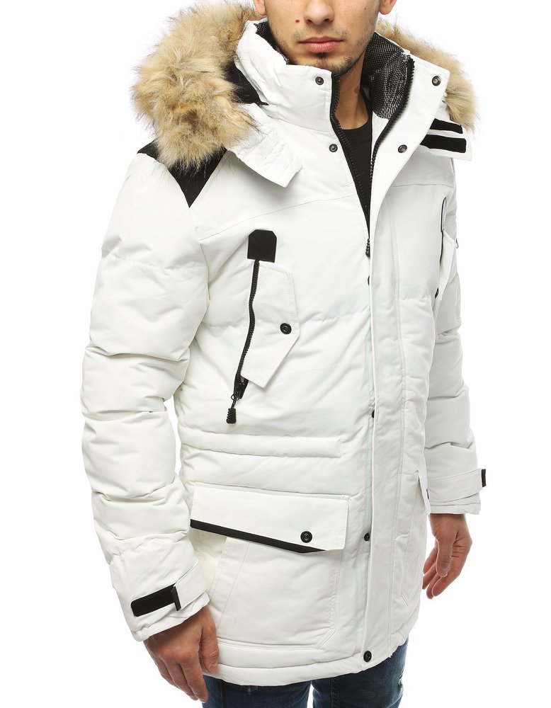 white men's winter jacket