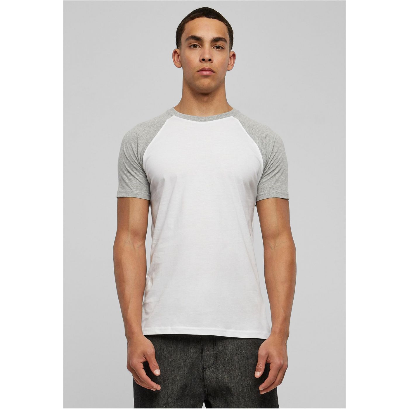 Contrasting Raglan T-shirt Wht/grey