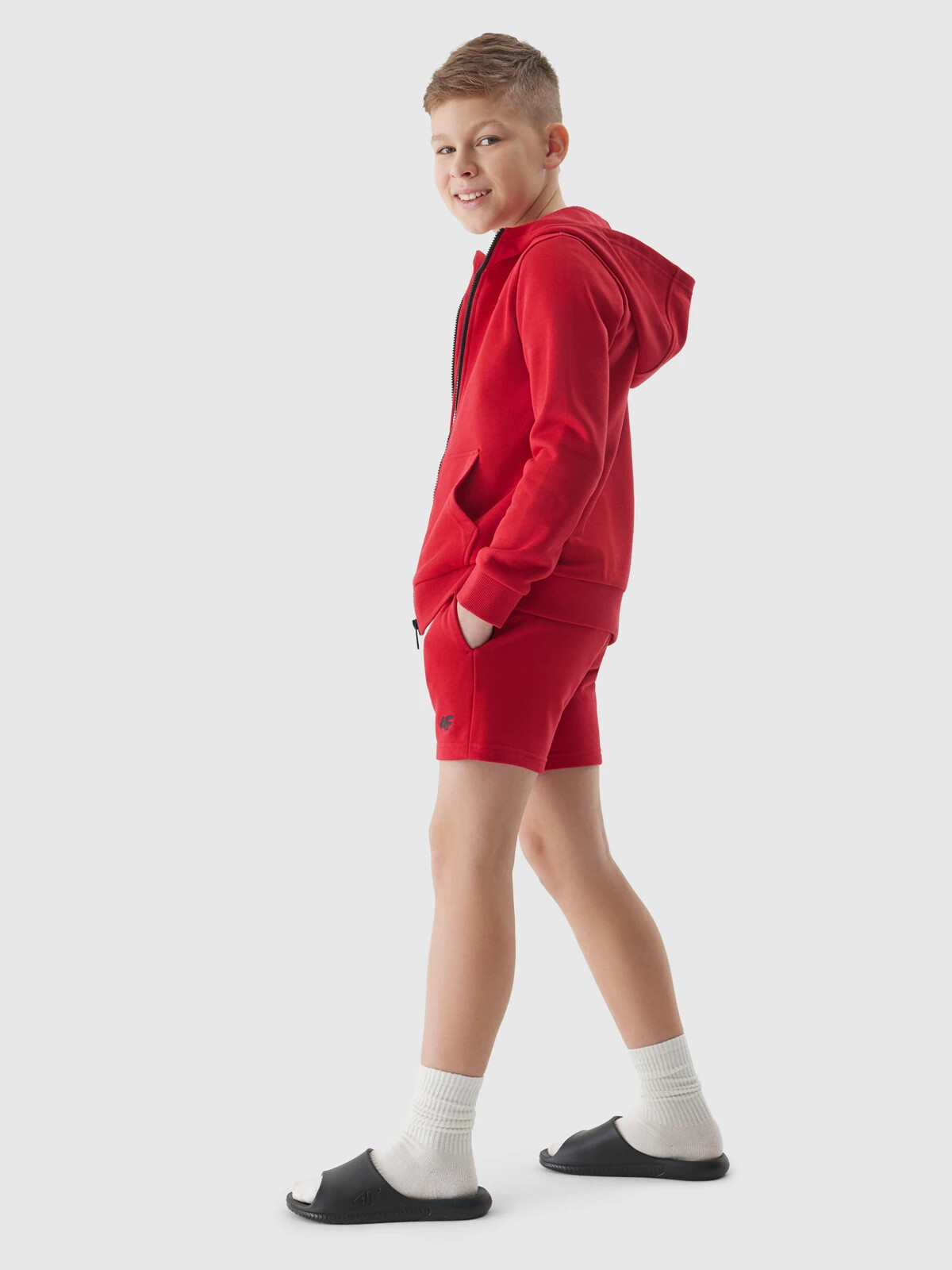 4F Boys&#039; Tracksuit Shorts - Red