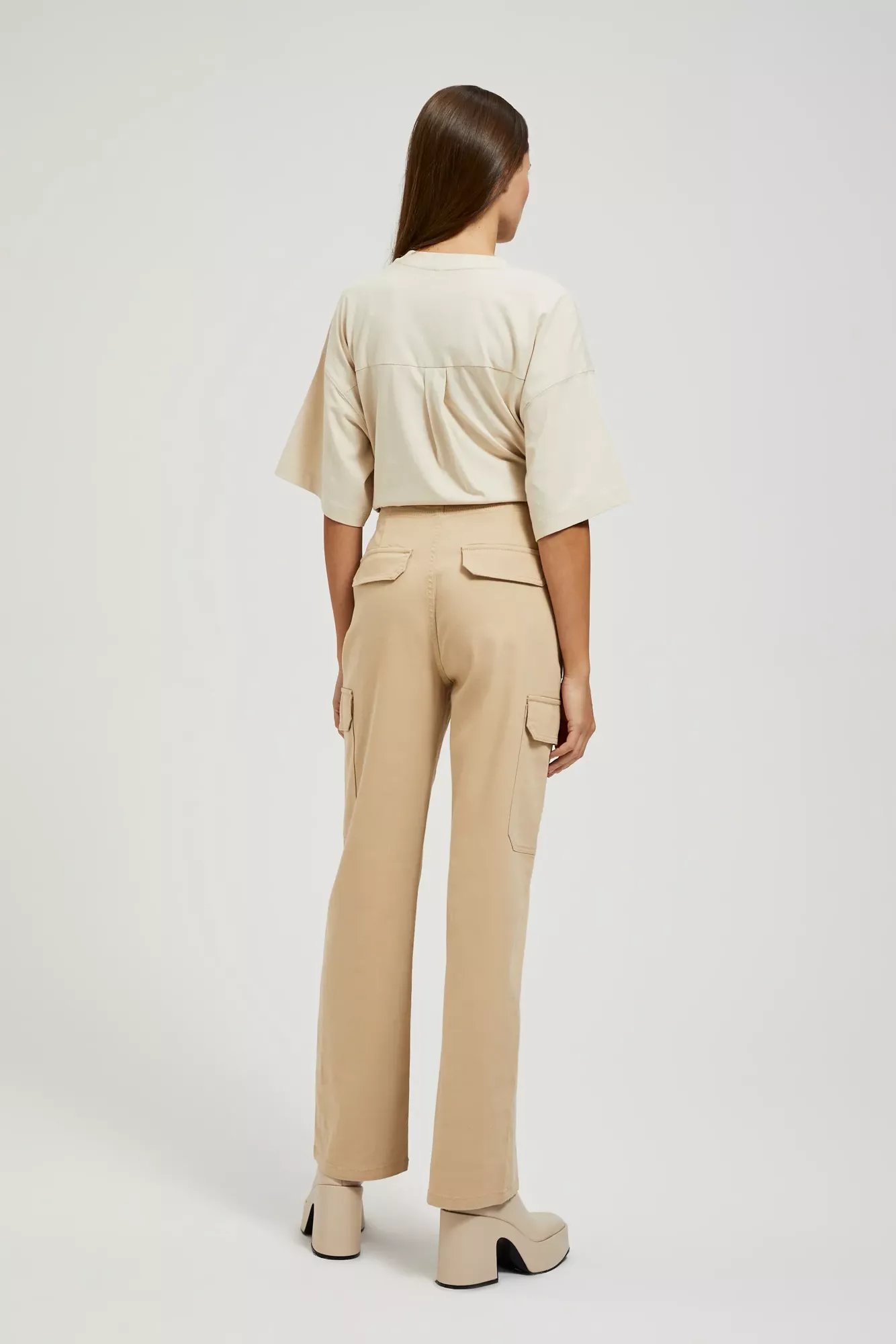 Beige women's trousers