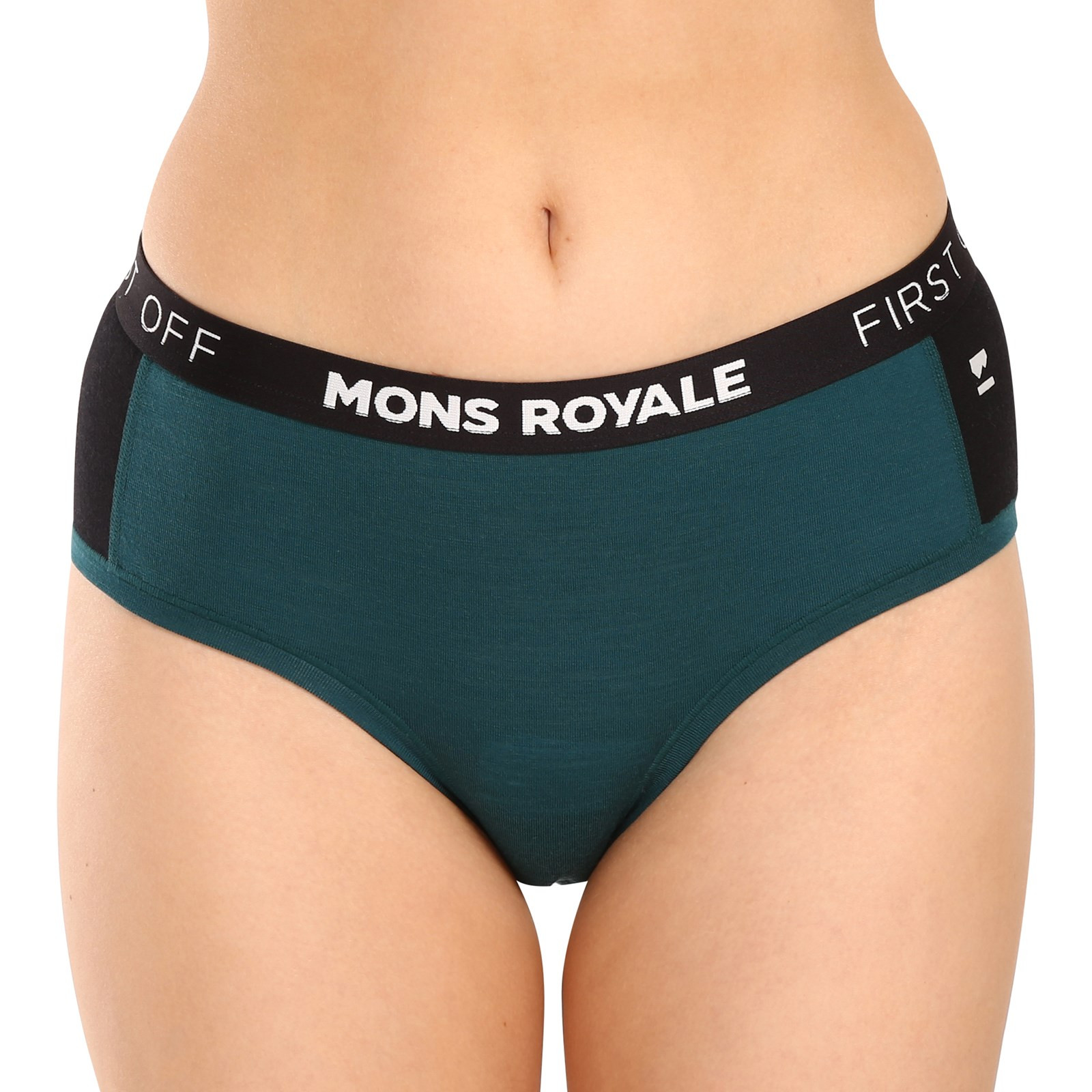 Levně Dámské kalhotky Mons Royale merino zelené
