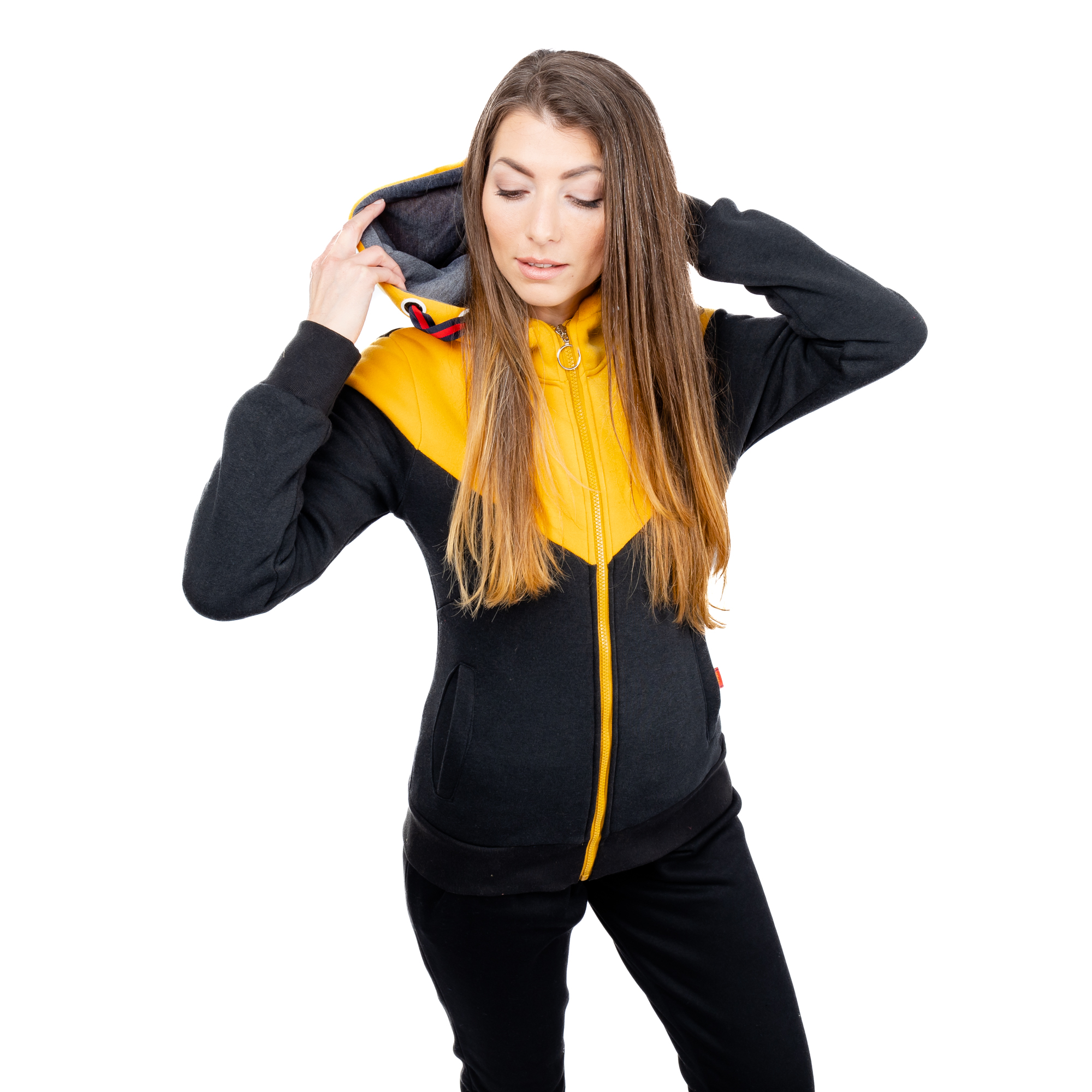 Women&#039;s tracksuit GLANO - black/yellow