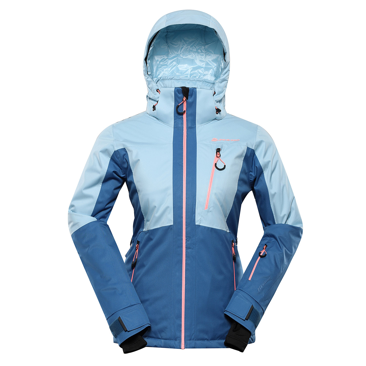 Women's Ski Jacket With Ptx Membrane ALPINE PRO REAMA Aquamarine