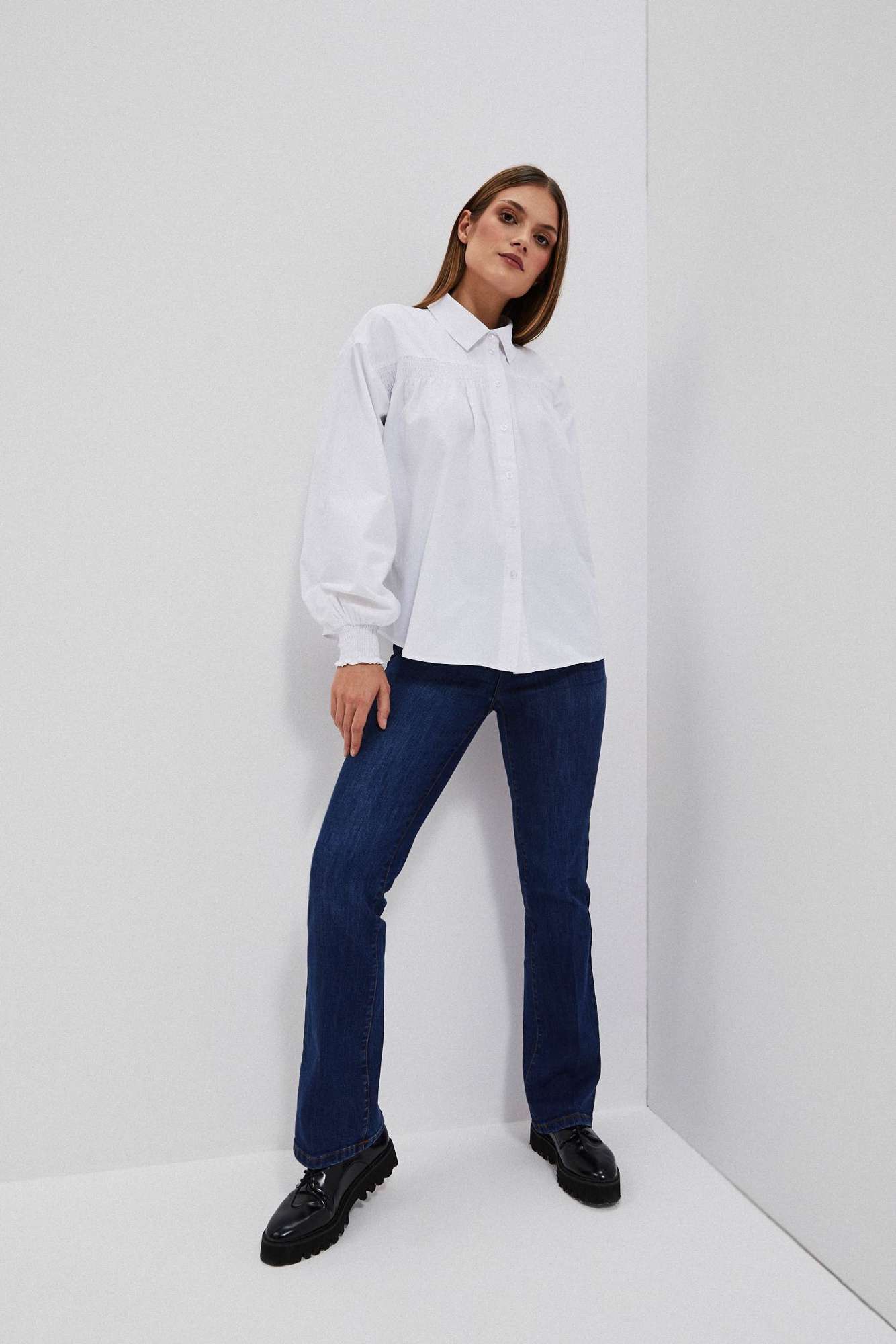 WOMEN'S SHIRT L-KO-4056 WHITE