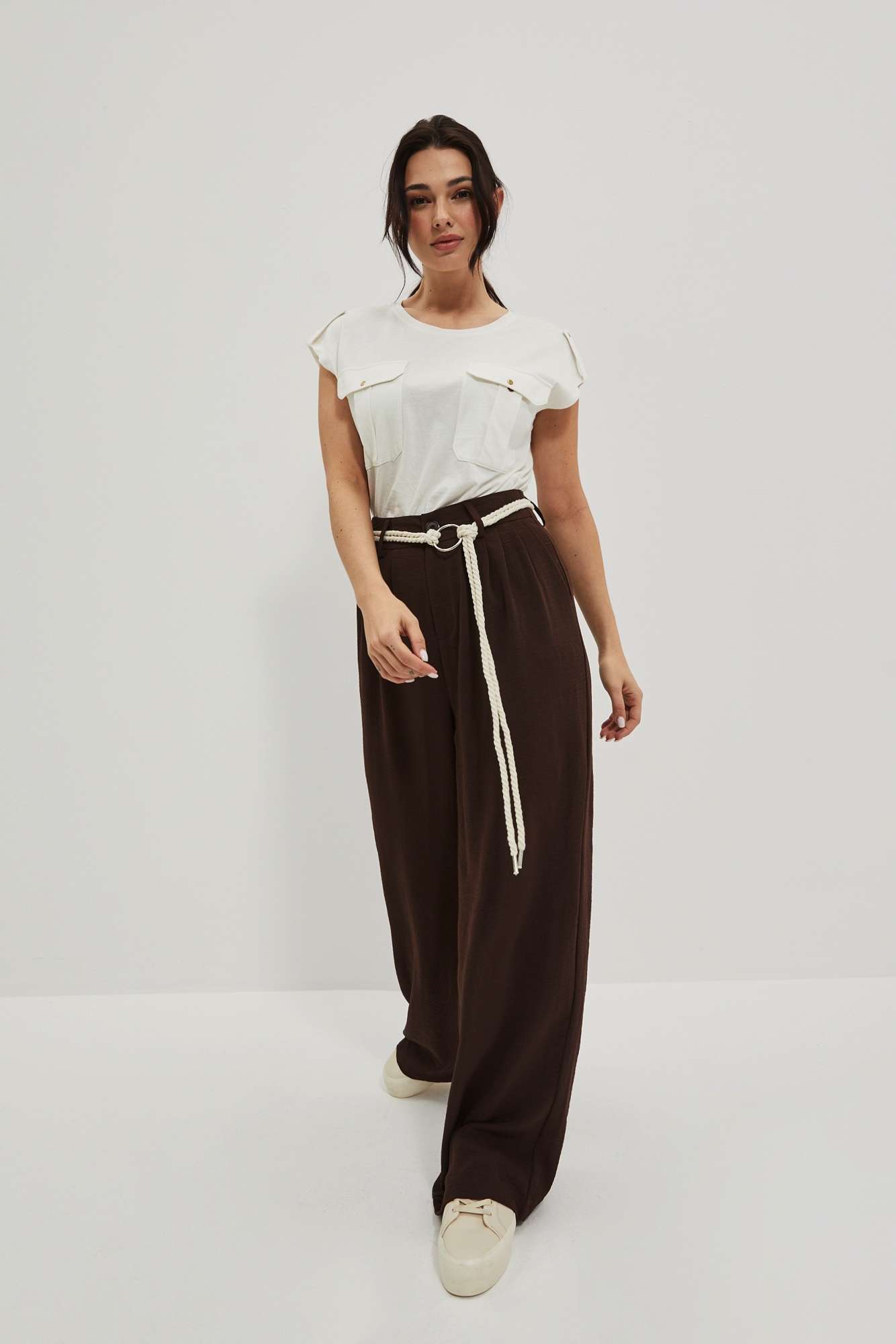 Marisse Women's Trousers L-Sp-4020 D.Oak