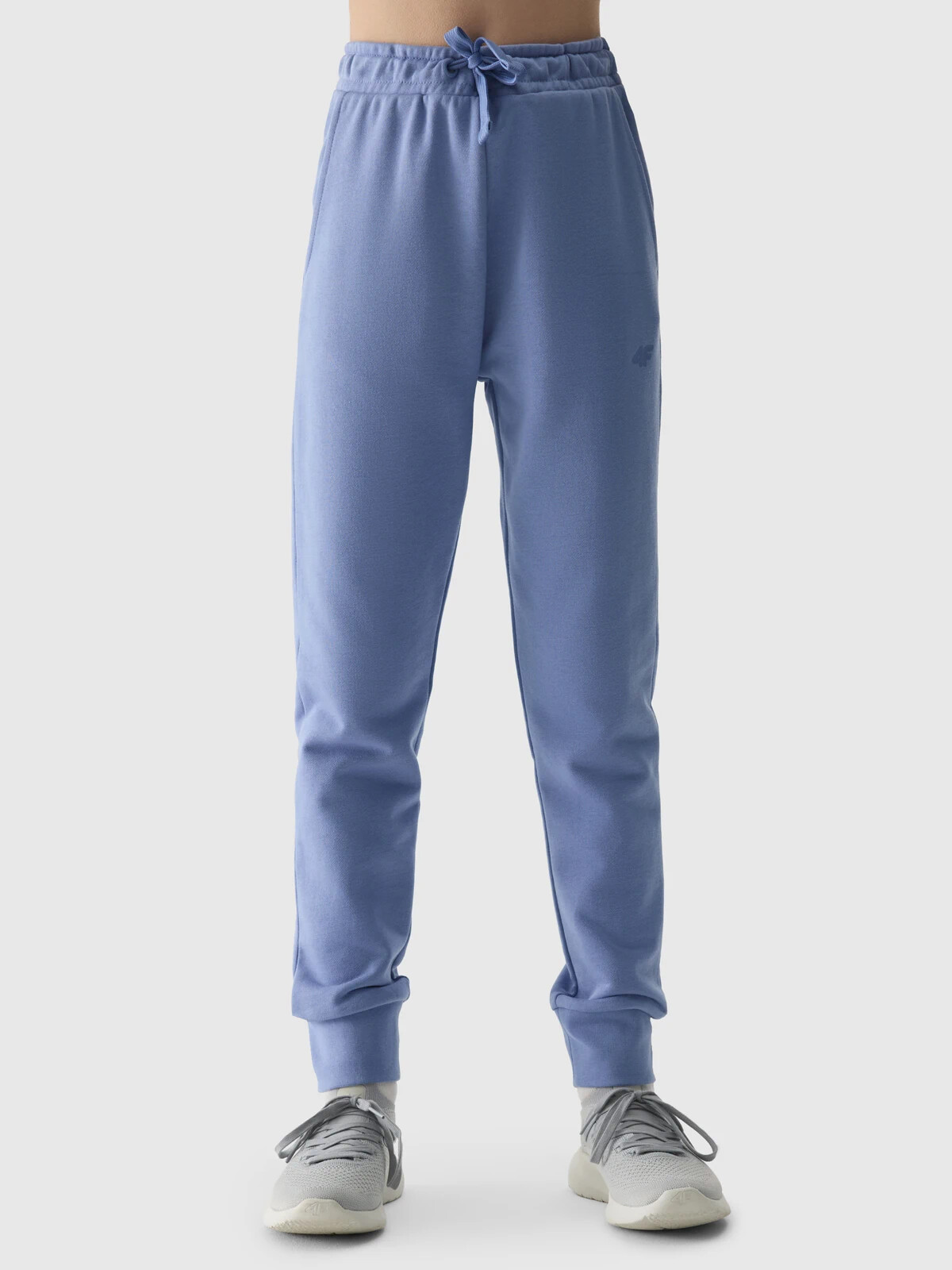 Girls&#039; jogger sweatpants 4F - denim